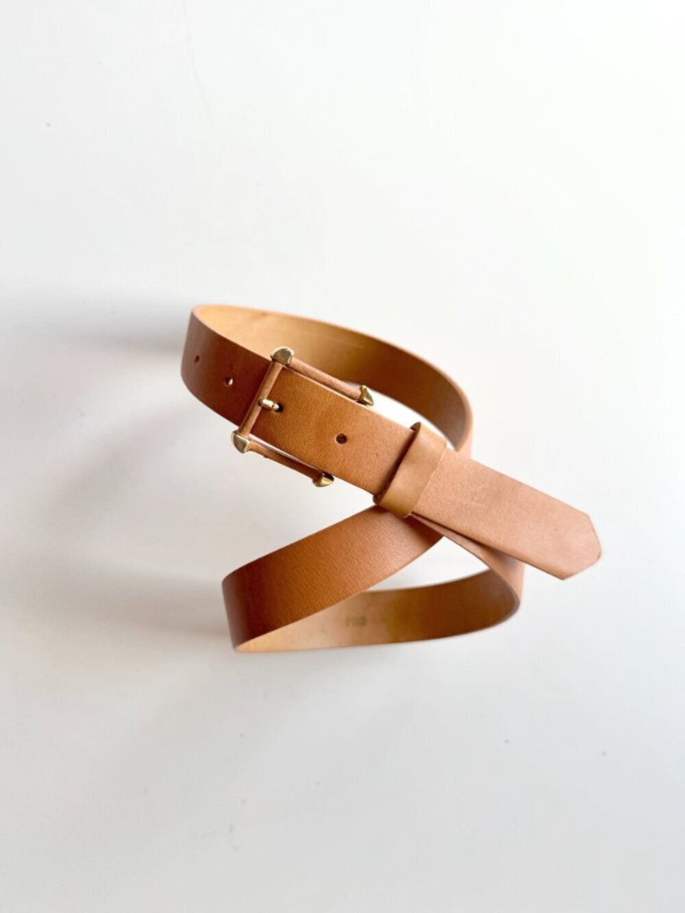 Vintage EMMANUEL Brown Leather Hip Belt, Size L - Made in Canada
